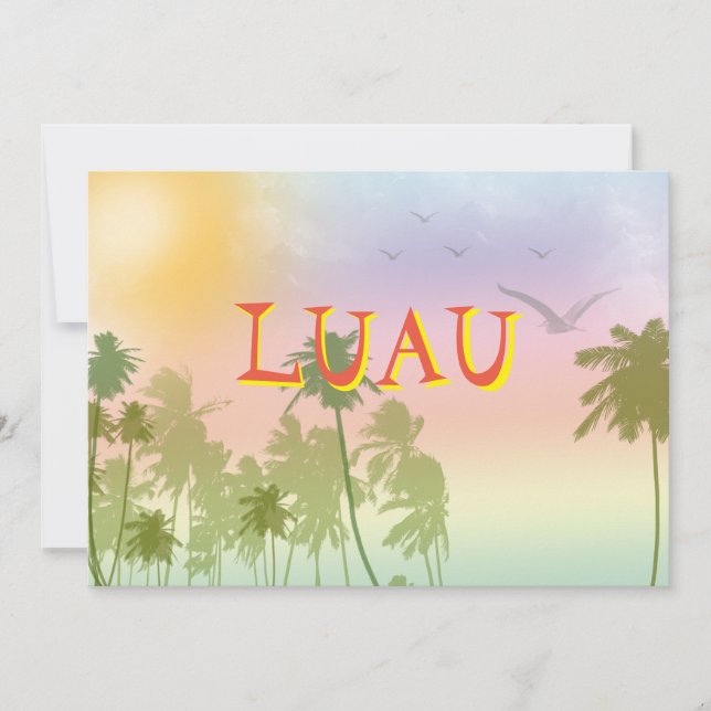 Luau Sweet sixteen Invitation Hawaïen (Devant)