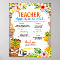 Luau Teacher Appreciation Week Itinerary