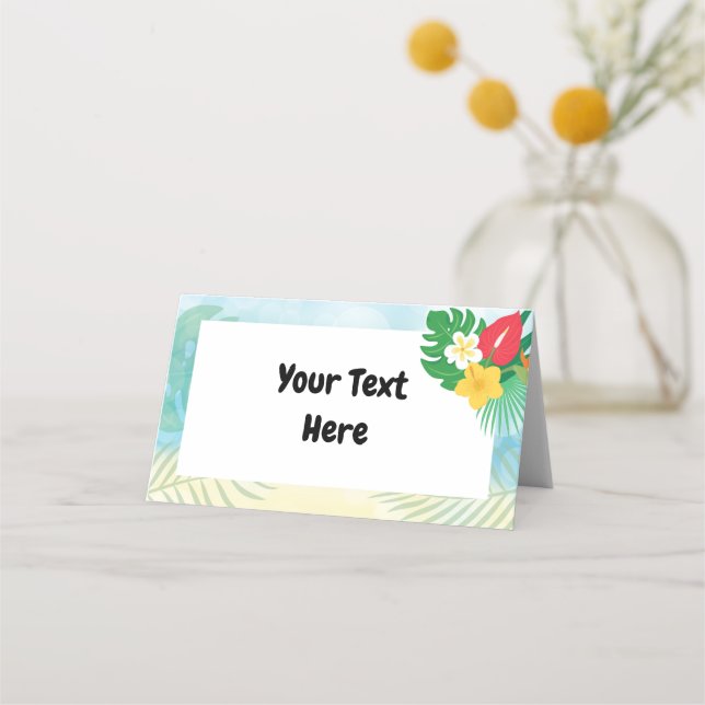 Luau Tented Food Cards (Front)