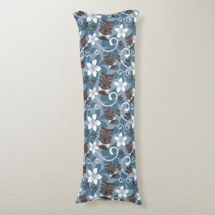 LUAU TIKI PATTERN (BLUE) BODY PILLOW