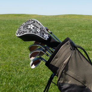 LUAU TIKI PATTERN (CHARCOAL) GOLF HEAD COVER