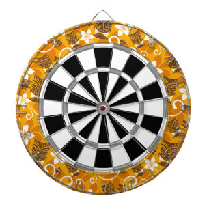 LUAU TIKI PATTERN (ORANGE) DARTBOARD