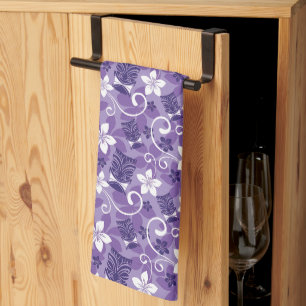 LUAU TIKI PATTERN (PURPLE) KITCHEN TOWEL