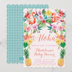 Luau Tropical Baby Shower Invitation