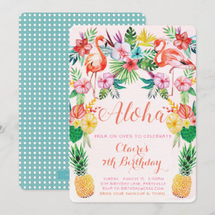 Luau Tropical Birthday Invitation