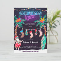 Luau Tropical Christmas Party Invitation Card