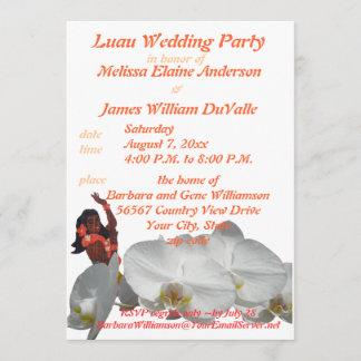 Luau Wedding Party for Couples Invitation