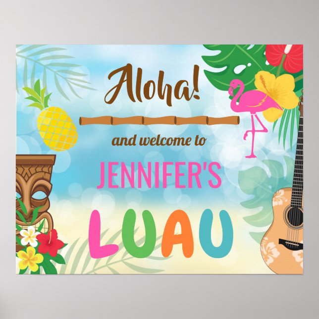 Luau Welcome Print, Value Poster Paper (Matte) (Front)