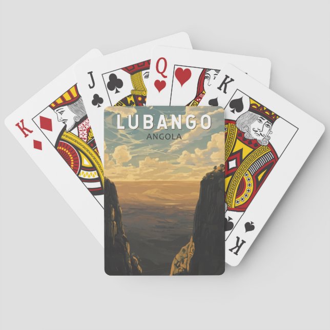 Lubango Angola Travel Art Vintage Playing Cards (Back)