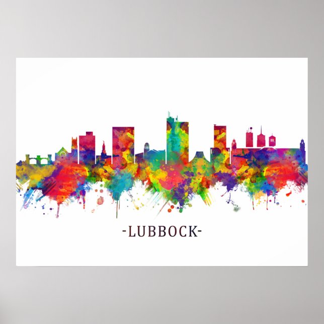 Lubbock Skyline Poster (Front)