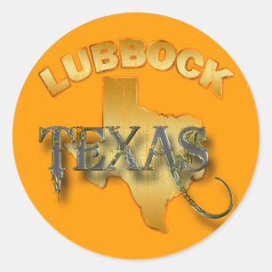 LUBBOCK, TEXAS CLASSIC ROUND STICKER
