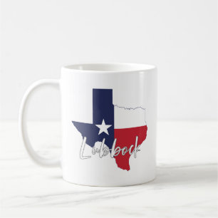 Lubbock, Texas Flag Map Coffee Mug