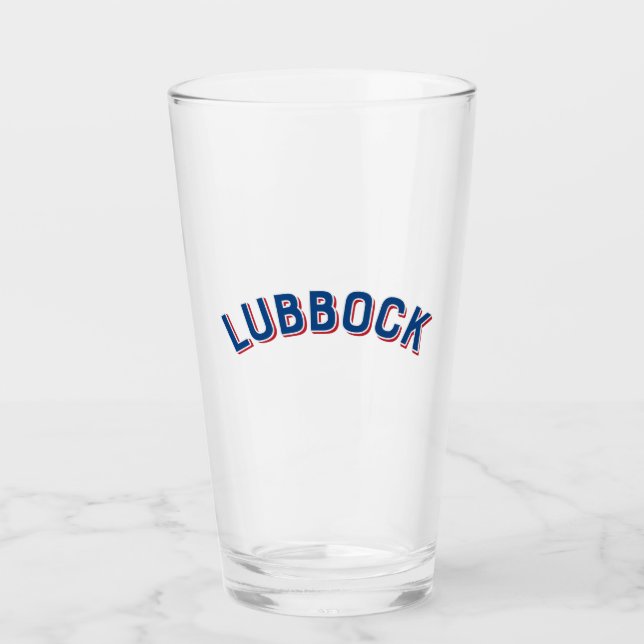 Lubbock, Texas Vintage Arch Glass (Front)