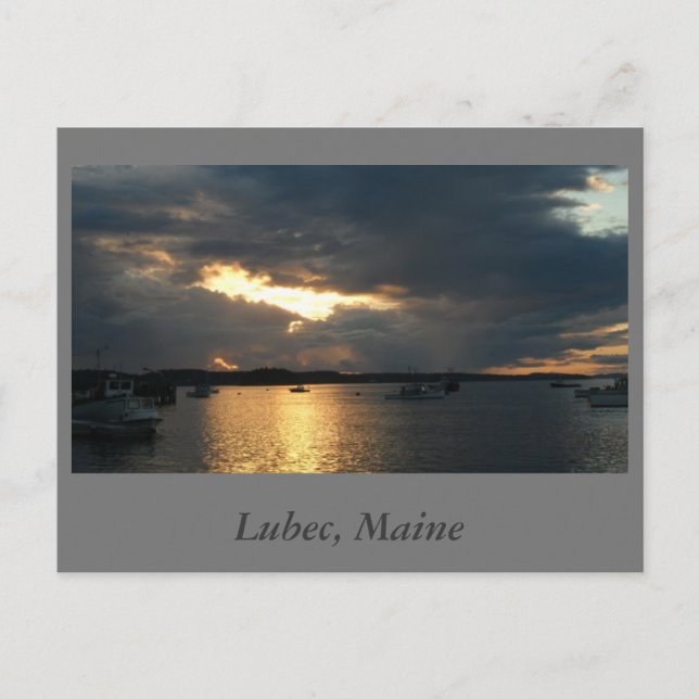Lubec sur la carte postale Sunset (Devant)