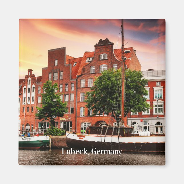 Lubeck Germany cityscape photograph Magnet (Front)
