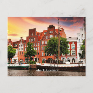 Lubeck Germany cityscape photograph Postcard