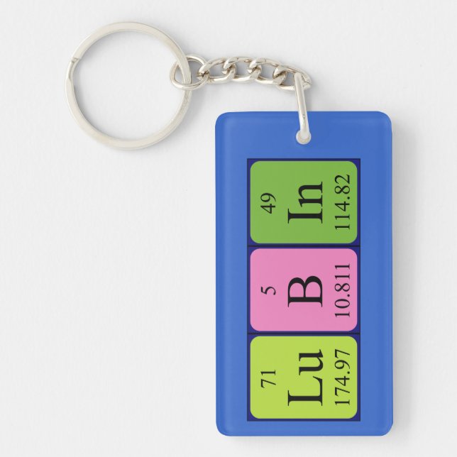 Lubin periodic table name keyring (Front)