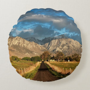 Lubken Canyon Road Round Pillow
