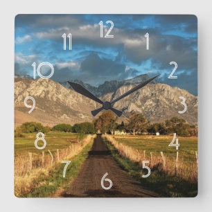 Lubken Canyon Road Square Wall Clock