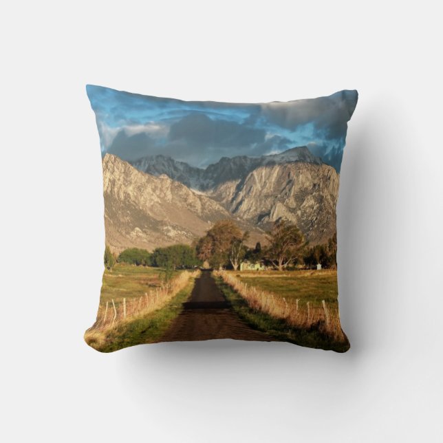 Lubken Canyon Road Throw Pillow (Front)