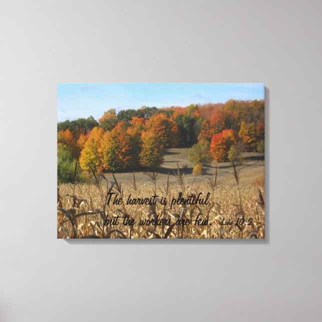 Luc 10:2 Impression en toile étirée (Recto)