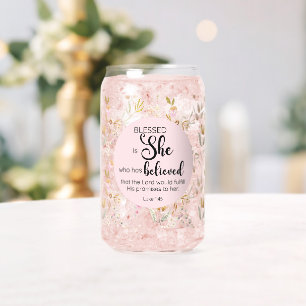 Luc 1:45 Béni est Elle Aquarelle Rose Floral