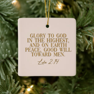 Luc 2:14 ornement de Noël