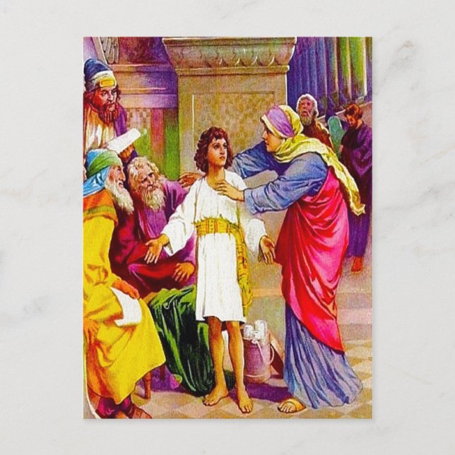Luc 2:41-50 Jésus dans la carte postale de la Mais (Devant)