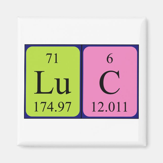 Luc periodic table name magnet (Front)