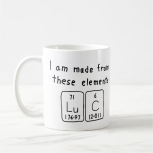 Luc periodic table name mug