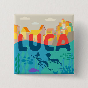 Luca   Above and Below with Alberto & Luca 2 Inch Square Button