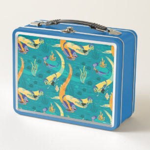 Luca   Alberto & Luca Swim With Fish Pattern Metal Lunch Box