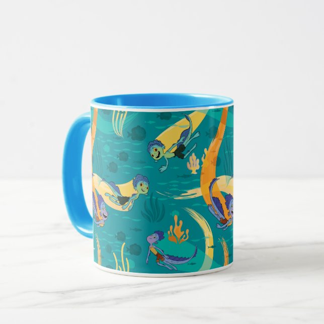 Luca | Alberto & Luca Swim With Fish Pattern Mug (Front Left)