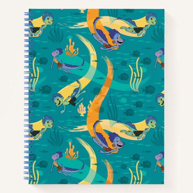 Luca | Alberto & Luca Swim With Fish Pattern Notebook (Front)