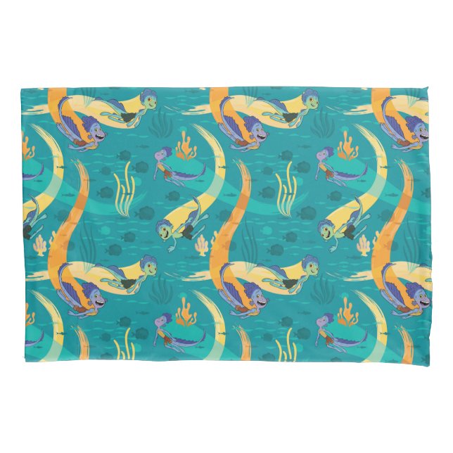 Luca | Alberto & Luca Swim With Fish Pattern Pillowcase (Front)