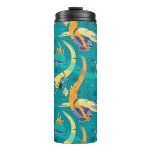 Luca   Alberto & Luca Swim With Fish Pattern Thermal Tumbler