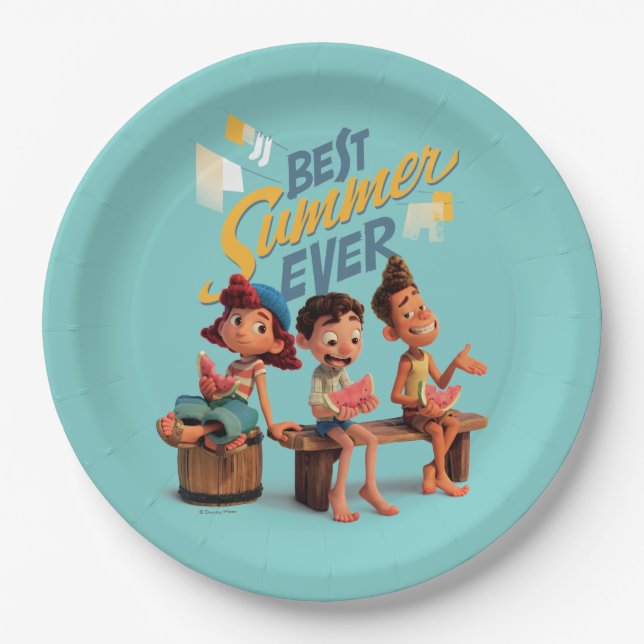 Luca | Best Summer Ever Paper Plate (Front)