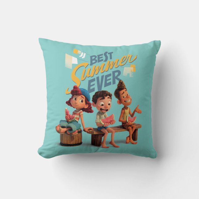 Luca | Best Summer Ever Throw Pillow (Front)