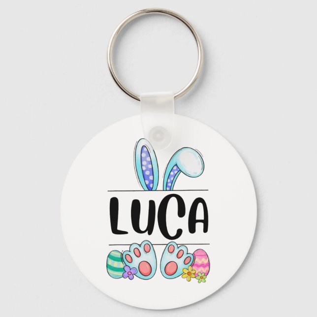Luca Easter Bunny  Keychain (Front)