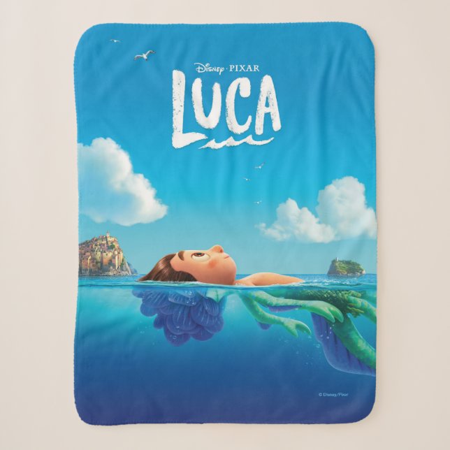 Luca | Human & Sea Monster Luca Theatrical Poster Sherpa Blanket (Front)