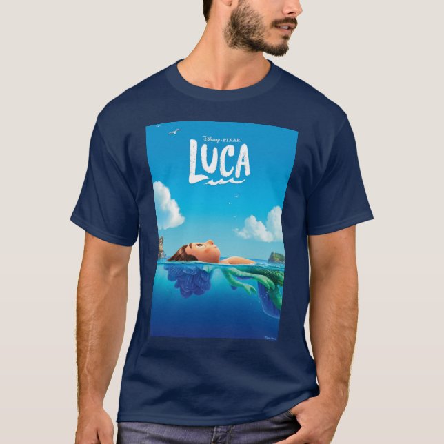 Luca | Human & Sea Monster Luca Theatrical Poster T-Shirt (Front)
