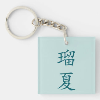 Luca in japanese kanji keychain