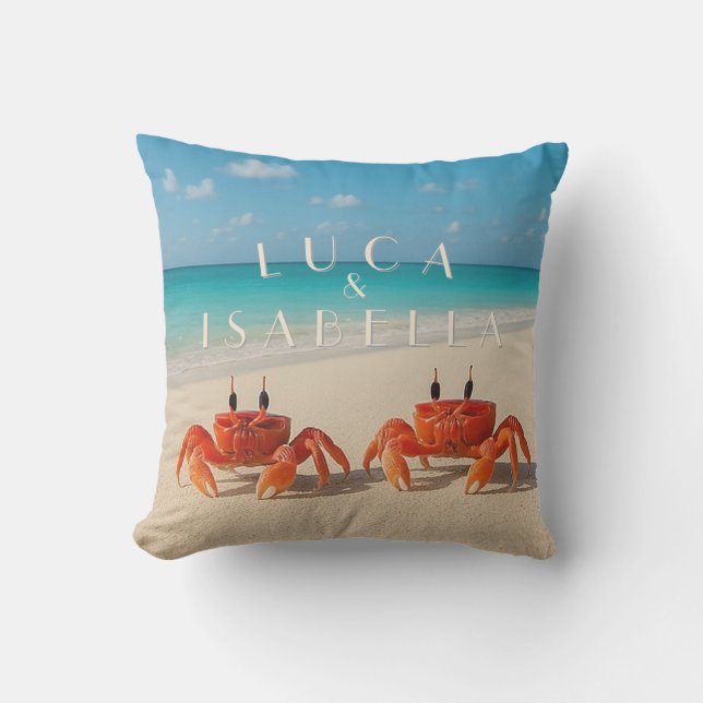 Luca & Isabella - Coussin extérieur personnalisé (Recto)