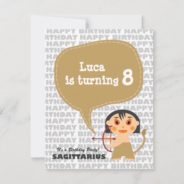 Luca Kids Party Invitation (Front)