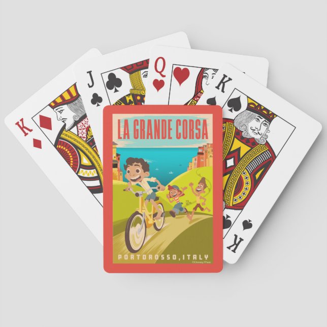 Luca | La Grande Corsa Illustration Playing Cards (Back)