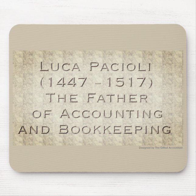"Luca Pacioli - The Father of Accounting" Mouse Pad (Front)