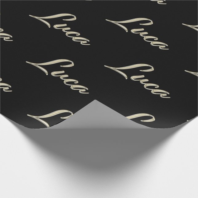 Luca Prénom Nom du papier cadeau (Coin)