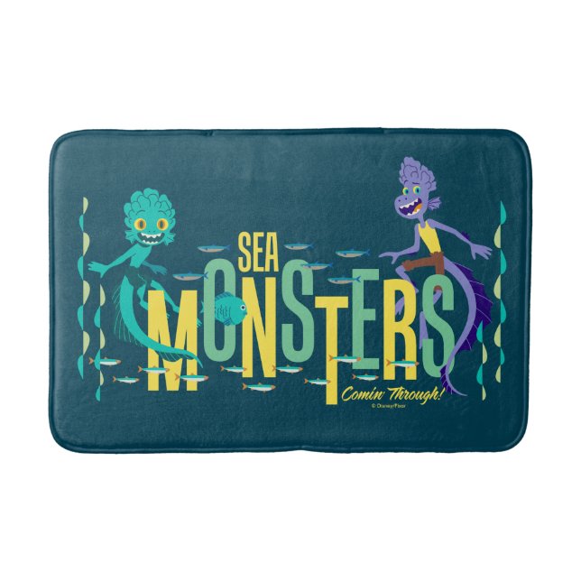 Luca | Sea Monsters Comin' Through! Bath Mat (Front)