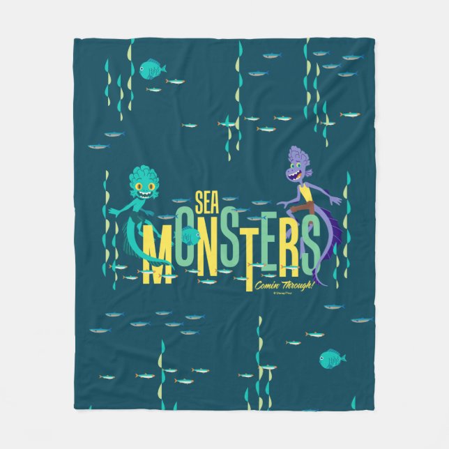 Luca | Sea Monsters Comin' Through! Fleece Blanket (Front)