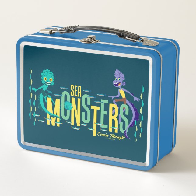 Luca | Sea Monsters Comin' Through! Metal Lunch Box (Front)